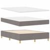 vidaXL Boxspringbett mit Matratze Taupe 140 x 190 cm Stoff