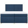 vidaXL Boxspringbett mit Matratze Blau 200x200 cm Stoff