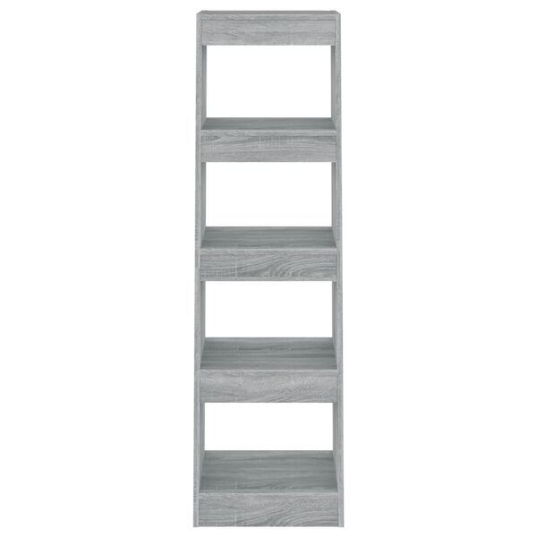 vidaXL B&uuml;cherregal/Raumteiler Grau Sonoma 40x30x135 cm