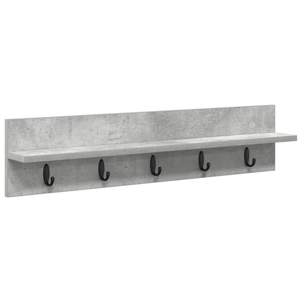 vidaXL Wandmontierter nachttisch Beton Grau 80 x 10,5 x 18 cm