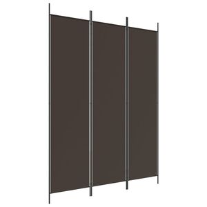 vidaXL 3-tlg. Paravent Braun 150x200 cm Stoff