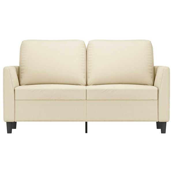 vidaXL 2-Sitzer-Sofa Creme 120 cm Kunstleder