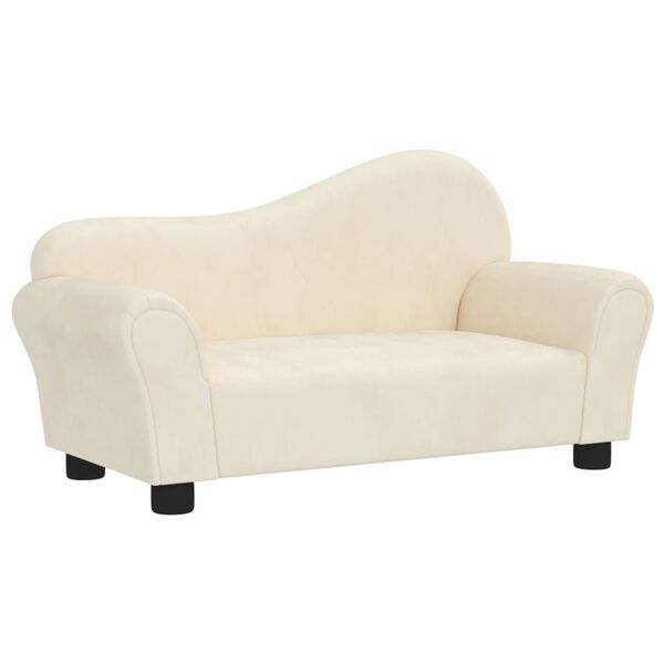 vidaXL Kindersofa Creme Samt