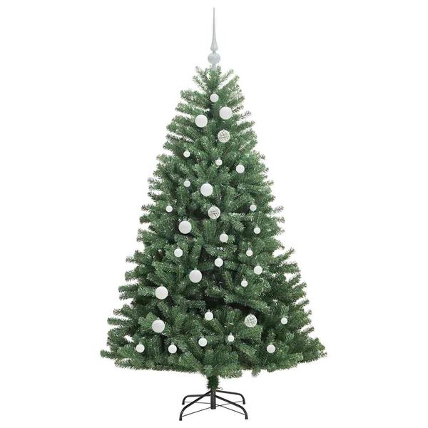 vidaXL K&uuml;nstlicher klappbarer Weihnachtsbaum mit 150 LEDs Gr&uuml;n 150 cm