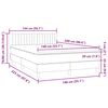 vidaXL Boxspringbett mit Matratze & LED Rosa 140x220 cm Samt
