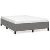 vidaXL Bettgestell ohne Matratze Dunkelgrau 137x190 cm Stoff