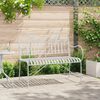 vidaXL Gartenbank Antik Wei&szlig; 103,5 x 59 x 89 cm Stahl