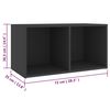 vidaXL 3-tlg. TV-Schrank-Set Grau Holzwerkstoff