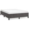 vidaXL Bettgestell ohne Matratze Dunkelgrau 137x190 cm Samt