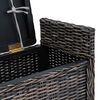 vidaXL Sitzbank mit Stauraum Schwarz gewaschen 110 x 40 x 50 cm Rattan