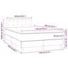 vidaXL Boxspringbett mit Matratze Creme 120x200 cm Kunstleder