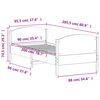 vidaXL Massivholzbett ohne Matratze Wei&szlig; 90x200 cm Kiefernholz