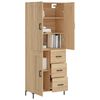vidaXL Highboard Sonoma-Eiche 69,5x34x180 cm Holzwerkstoff
