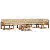 vidaXL Outdoor-Sofagarnitur mit Kissen 7 pcs Natur und Beige