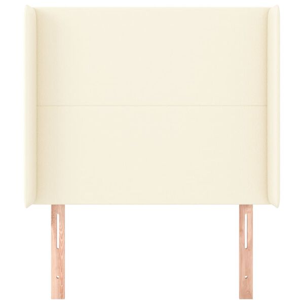 vidaXL Kopfteil mit Ohren Creme 103x16x118/128 cm Kunstleder