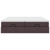 vidaXL Ottoman-Bett mit Matratzen Dunkelbraun 160x200 cm Stoff