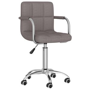 vidaXL B&uuml;rostuhl Drehbar Taupe Stoff