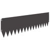 vidaXL Raseneinfassung 10 Stk. 103 x 30 cm Stahl Schwarz