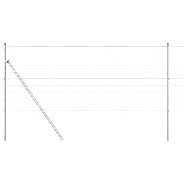 vidaXL Zaunpfosten Galvanisiert 50 x 1 m Stahl