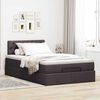 vidaXL Ottoman-Bett mit Matratze & LEDs Dunkelbraun 120x190 cm Stoff