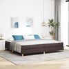 vidaXL Boxspringbett mit Matratze Dunkelbraun 200 x 200 cm Stoff