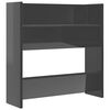 vidaXL Wand-Schuhschr&auml;nke 4 Stk. Hochglanz-Grau 60x18x60cm