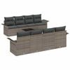 vidaXL Gartensofa-set 9 stk. 8-Sitzanzahl Grau Poly-Rattan