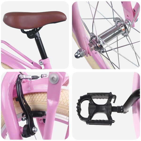 vidaXL Kinderfahrrad 20 Zoll f&uuml;r 6-11 Jahre alt Hellrosa