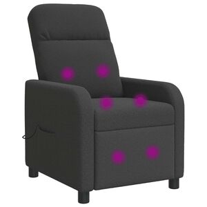 vidaXL Massage Relaxsessel Dunkelgrau Boucl&eacute;