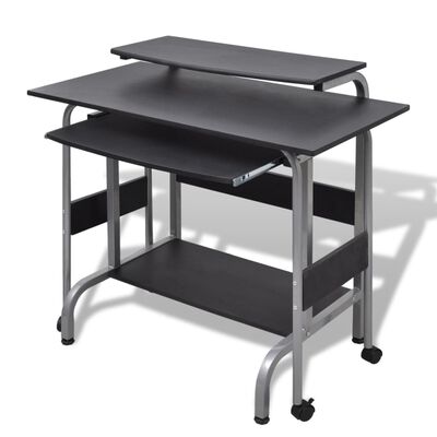 Computertisch Schreibtisch Computerwagen PC Tisch Bürotisch schwarz