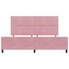 vidaXL Boxspringbett mit Kopfteil Rosa 200 x 200 cm Samt