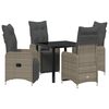 vidaXL Garten Essgruppe 5 stk. Beige Poly-Rattan