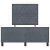 vidaXL Boxspringbett mit Kopfteil Dunkelgrau 120 x 200 cm Samt