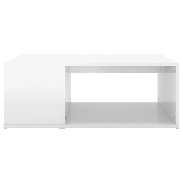 vidaXL Couchtisch Hochglanz-Weiß 90x67x33 cm Holzwerkstoff