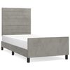 vidaXL Bettgestell ohne Matratze Hellgrau 80x200 cm Samt