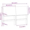 vidaXL Gepolstertes Kopfteil Hellgrau 160 cm Massives Kiefernholz