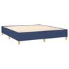 vidaXL Boxspringbett mit Matratze Blau 200x200 cm Stoff