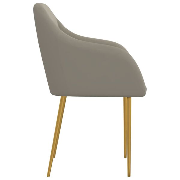 vidaXL Esszimmerst&uuml;hle 6 Stk. Hellgrau Samt