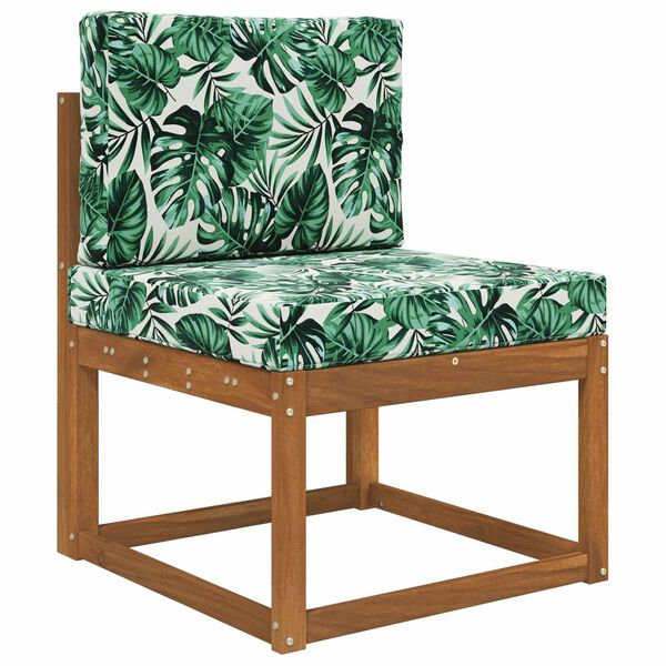 vidaXL Sofakissen f&uuml;r drau&szlig;en 2 pcs Blattmuster Polyester