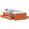 vidaXL Massivholzbett ohne Matratze mit Schubladen Braun 90x190 cm