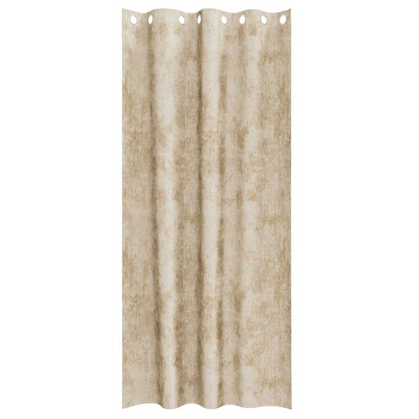 vidaXL Samtvorhänge mit Vorhängen 2 pcs Creme 225 x 140 cm Samt