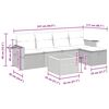 vidaXL 6-tlg. Garten-Sofagarnitur mit Kissen Beige Poly Rattan