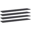 vidaXL B&uuml;cherregal-Bretter 4 Stk. Grau 100x20x1,5 cm Holzwerkstoff