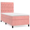 vidaXL Boxspringbett mit Matratze Rosa 80x200 cm Samt