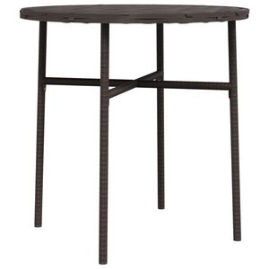 vidaXL Beistelltisch Braun 45 cm Poly Rattan