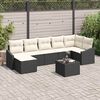 vidaXL Garten-Sofa-Set mit Kissen 8 pcs Braun und Creme Poly-Rattan