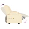 vidaXL 3-Sitzer Massagesessel mit Getränkehalter Creme Kunstleder