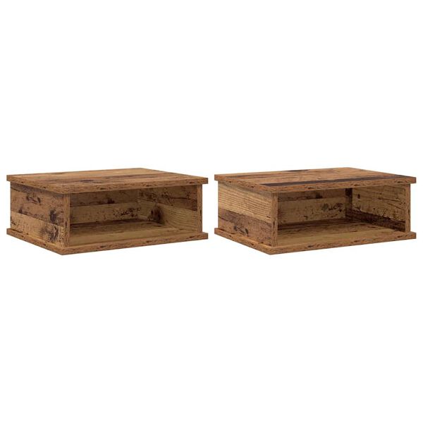 vidaXL Nachttisch 2 pcs Altholz 40 x 31 x 15 cm Holzwerkstoff
