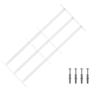 vidaXL Sicherheitsgitter f&uuml;r Fenster mit 3 Querstangen 63-114 cm