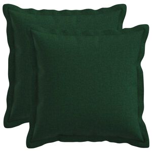 vidaXL Kissenbezug 2 pcs HOUTEN Dunkelgr&uuml;n 30 x 30 cm Kunstleinen